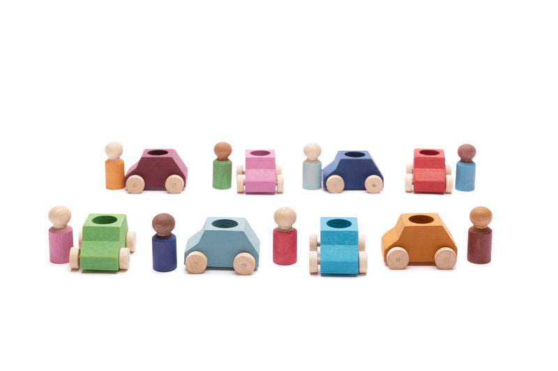 Lubulona Cars 8 pack with 8 figures