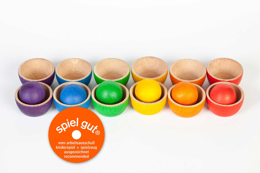 Wood Coloured Bowls and Balls