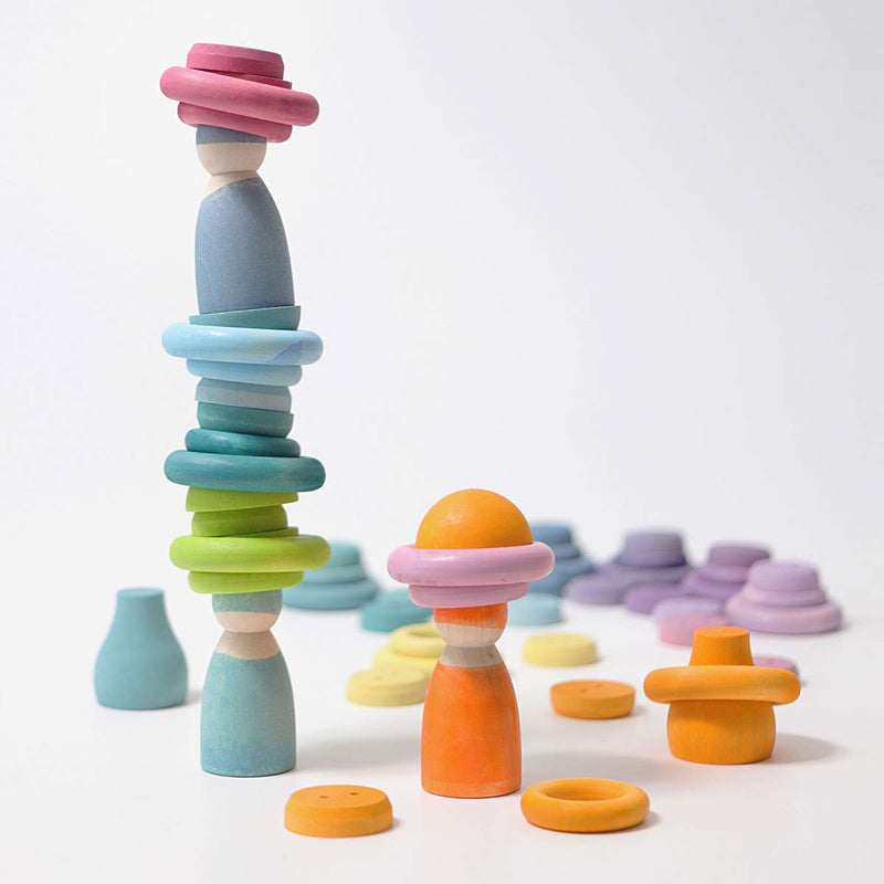 Grimm's Building Rings Pastel (24pcs)