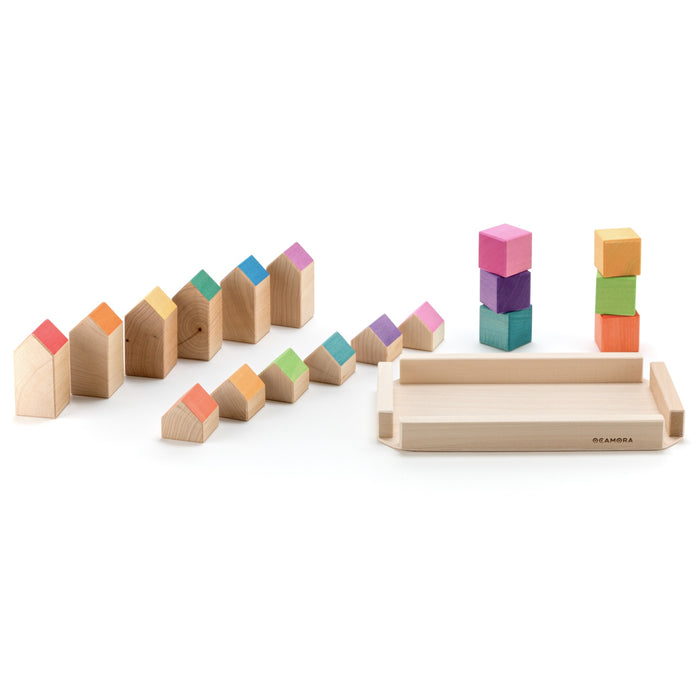 Ocamora Construction - Little Houses and Cubes Natural and Coloured
