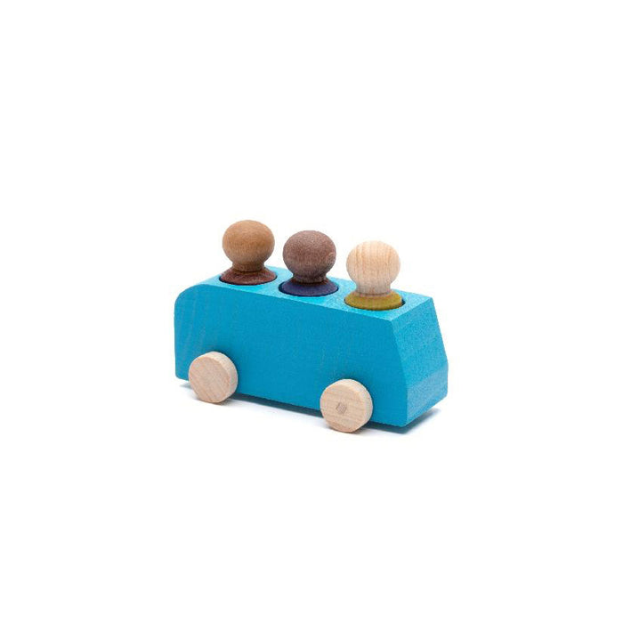 Lubulona Bus Blue with 3 Figures