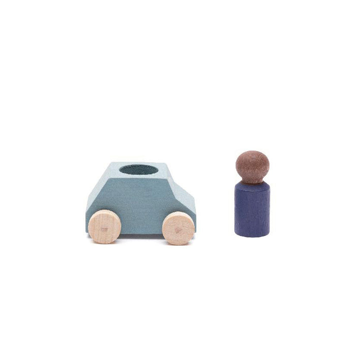 Car Grey with Blue Figure