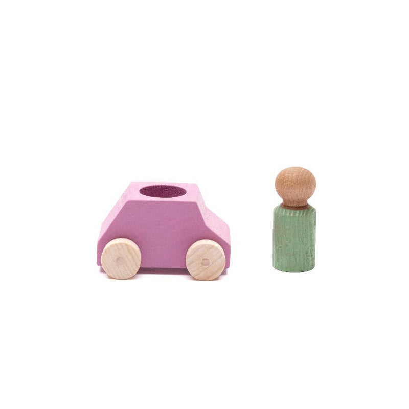 Lubulona Car Pink with Mint Figure