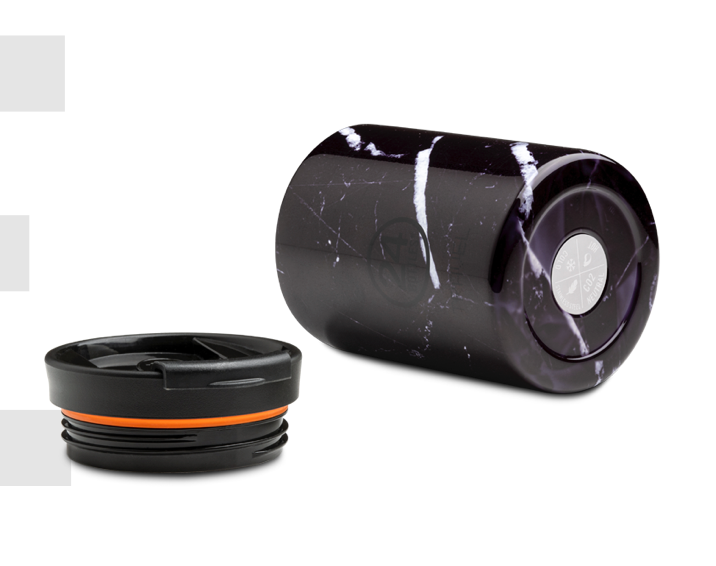 24Bottles Travel Tumbler Black Marble
