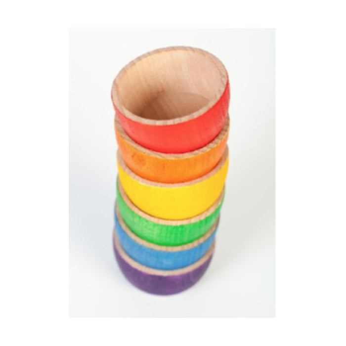Wood Coloured Bowls 6 pcs
