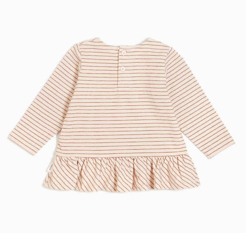 Henna Orange Yarn-Dye Stripe Baby Tunic