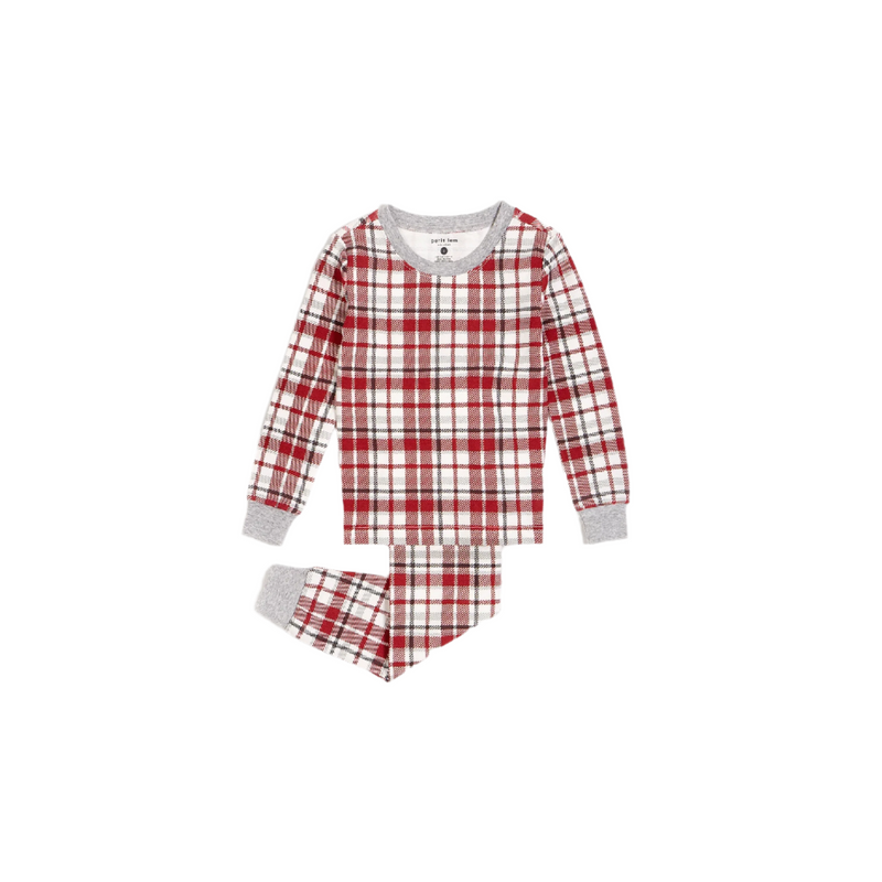 Petit Lem Red Plaid PJ Set (2 pcs)