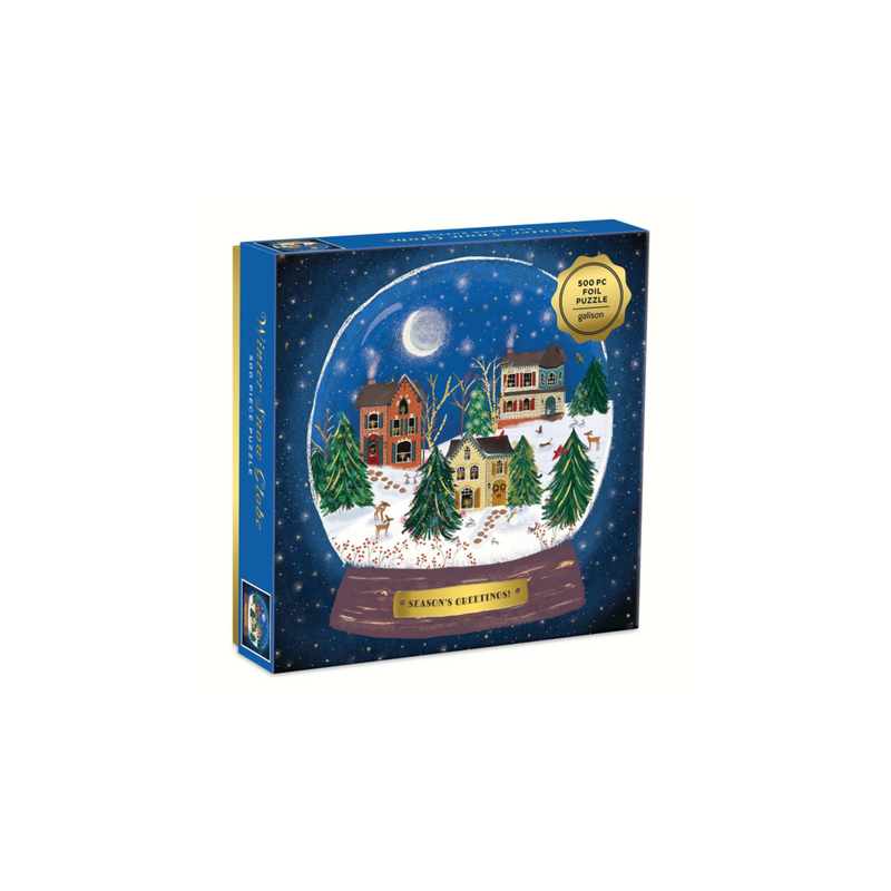 Galison: Winter Snow Globe 500 Piece Foil Jigsaw Puzzle
