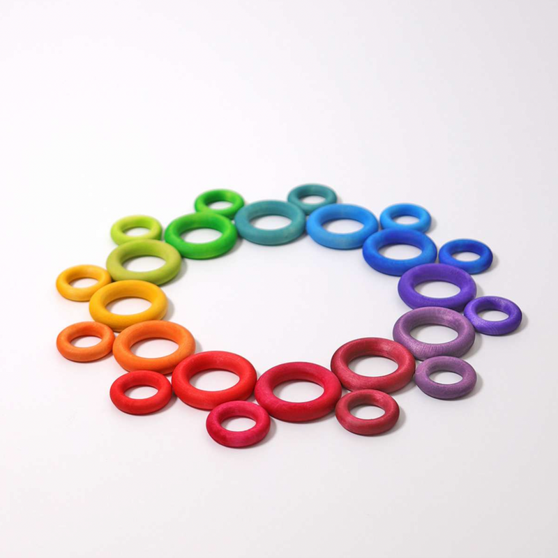 Grimm's Building Rings Rainbow 24PCS