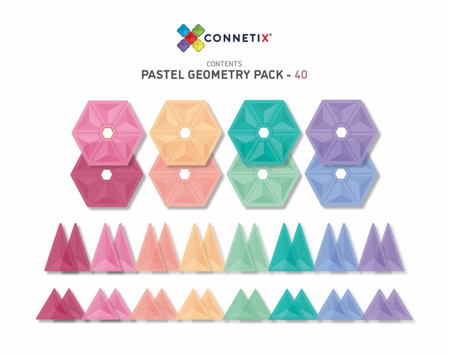 Connetix 40pc Pastel Geometry Pack