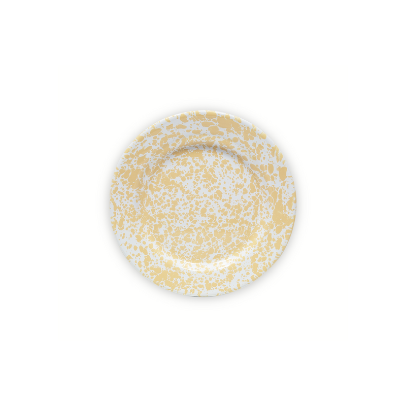 Crow Canyon Splatter Enamelware Flat Salad Plate 8 Inch