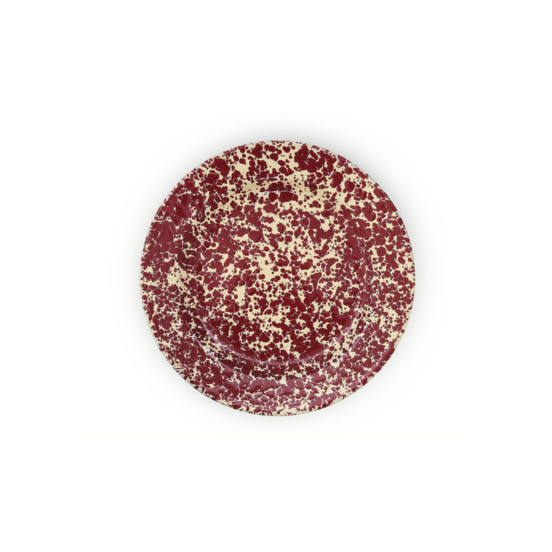 Crow Canyon Splatter Enamelware Flat Salad Plate 8 Inch