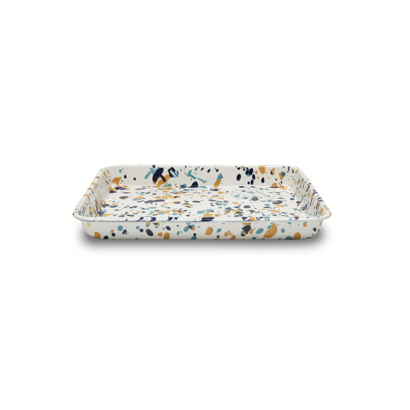 Crow Canyon Catalina Enamelware Small Rectangle Tray