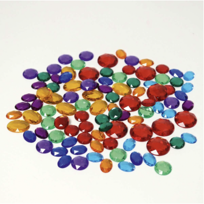 Grimm's 100 Small Acrylic Glitter Stones
