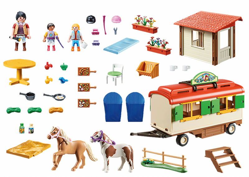 Playmobil Pony Shelter with Mobile Home