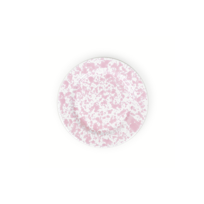 Crow Canyon Splatter Enamelware Flat Salad Plate 8 Inch