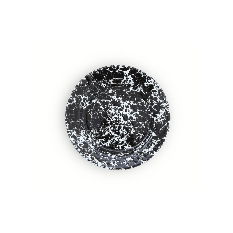 Crow Canyon Splatter Enamelware Flat Salad Plate 8 Inch
