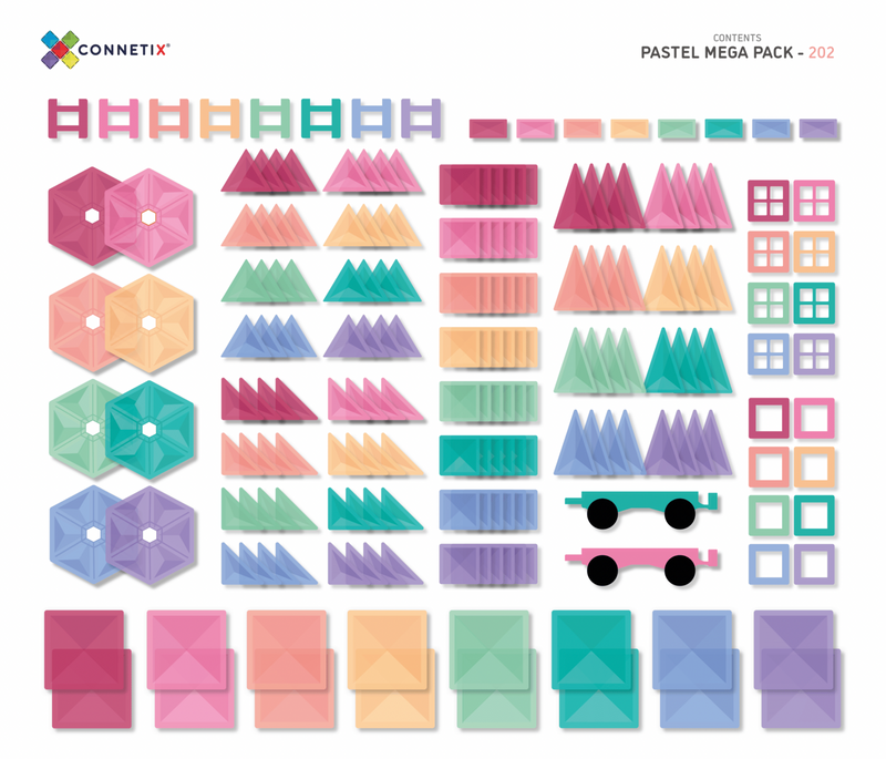 Connetix 202pc Pastel Mega Pack