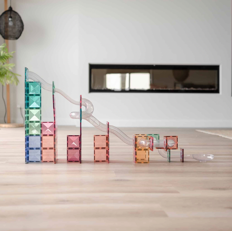 Connetix 80pc Pastel Ball Run Expansion Pack