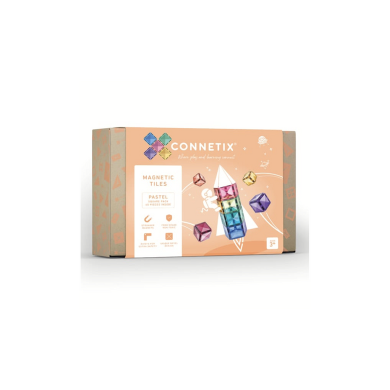 Connetix 40 Piece Pastel Square Pack