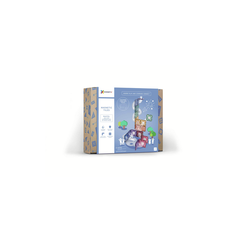 Connetix 80pc Pastel Ball Run Expansion Pack