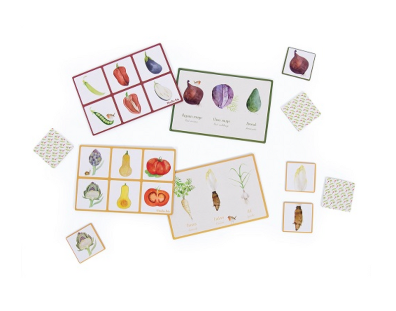 Moulin Roty Le Jardinier - Vegetable Loto (bingo) & Memory Game