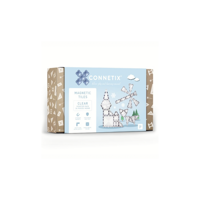 Connetix 34pc Clear Pack