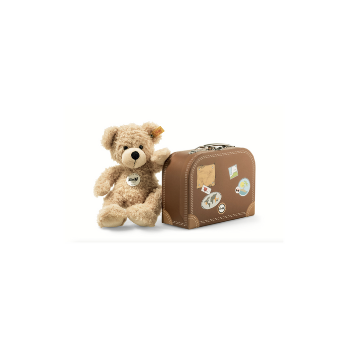 Fynn Teddy Bear In Suitcase, 11 Inches