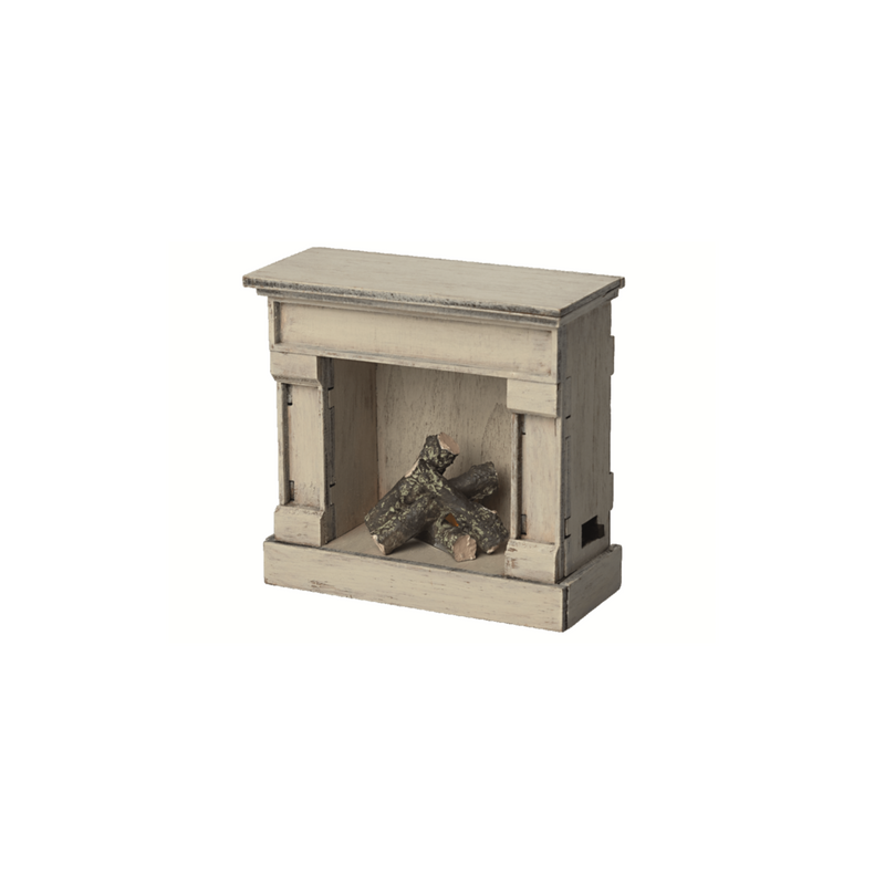 Maileg Fireplace, Mouse - Off white