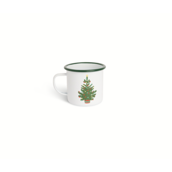 Helmsie x CCH Christmas Tree 16 oz Large Mug, Green Rim