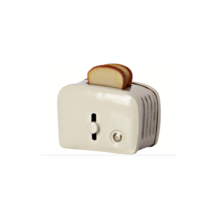Maileg Miniature Toaster & Bread, Off-white