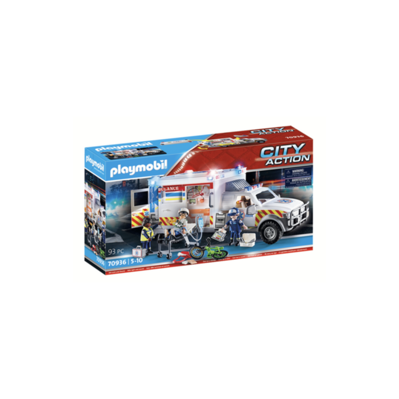 Playmobil Rescue Vehicles: Ambulance with Lights and Sound