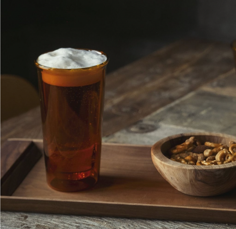 KINTO Cast Amber Double Wall Glass (340ml/11.6oz)