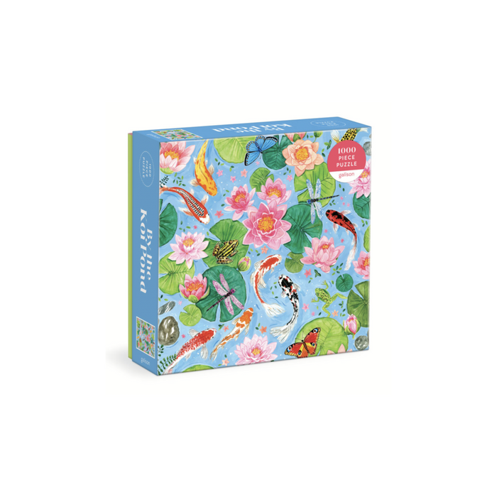 Galison By The Koi Pond 1000 Piece Puzzle in Square Box