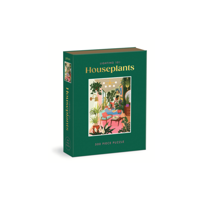 Galison Lighting 101: Houseplants 500 Piece Book Puzzle