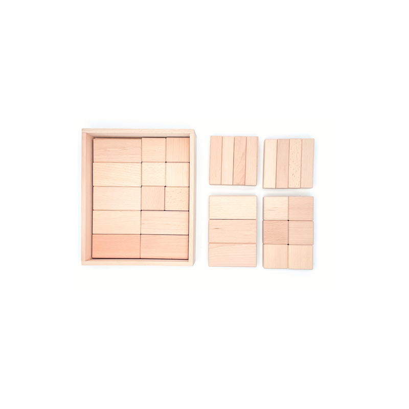 Papoose Wood Blocks Mixed 30 pcs