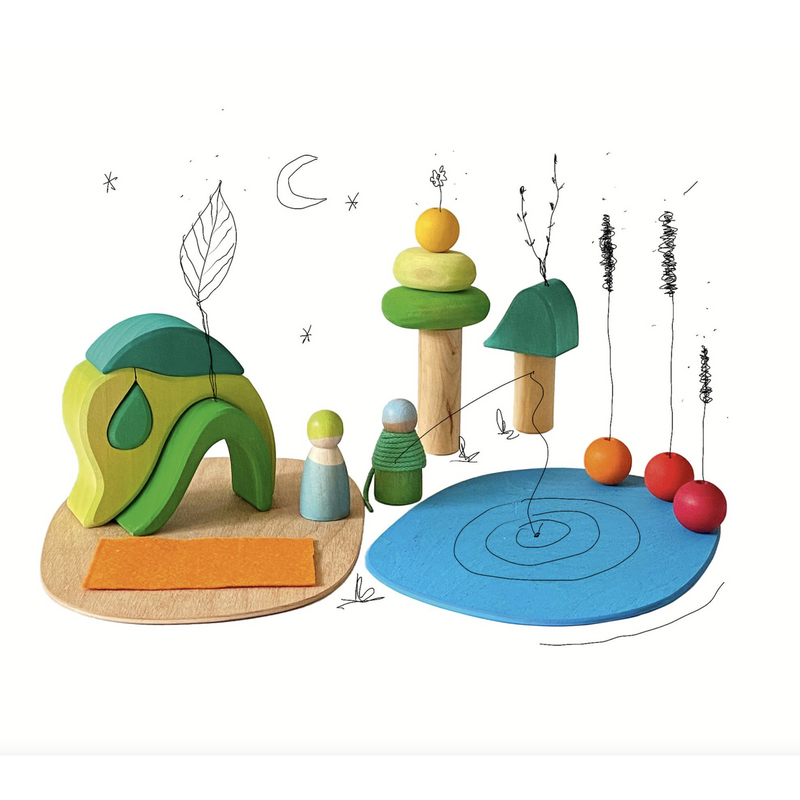 Grimm's Small World Play in the woods