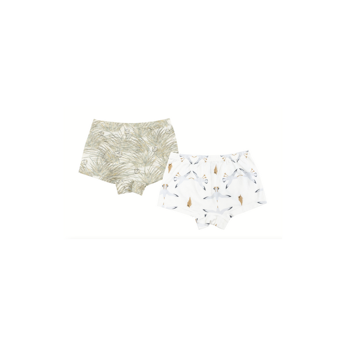 Bamboo Girls Boy Short Underwear (2 Pack) - Seafarer