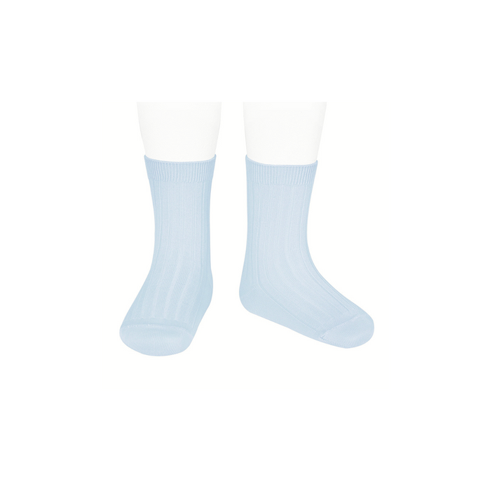 Condor Basic Rib Short Socks Babyblue