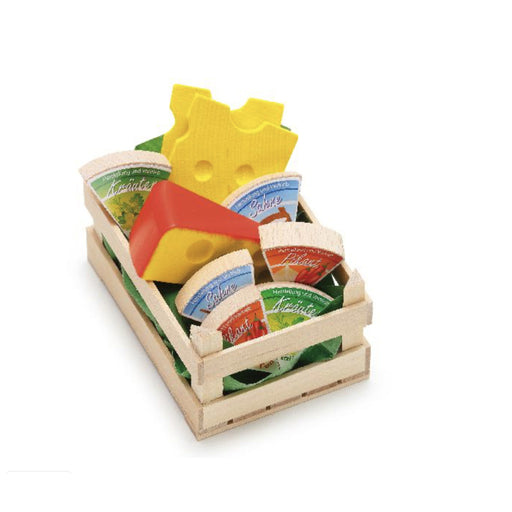 XL Wooden Groceries & Snack Foods in a Crate - Play Foods - Erzi