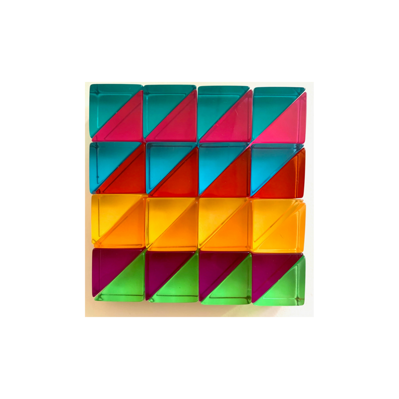 Papoose Building - Lucite Triangles Small Set 32 pcs