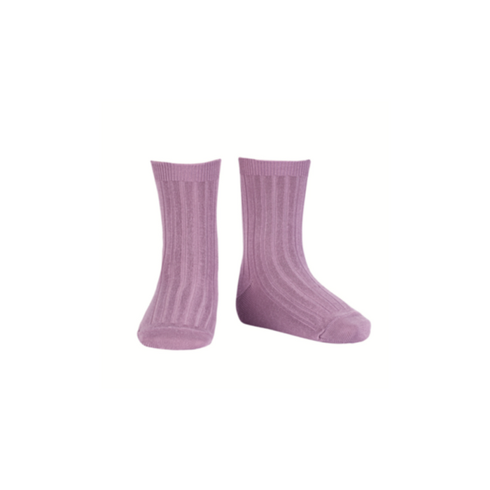 Condor Basic Rib Short Socks Amethyst