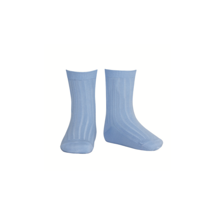Condor Basic Rib Short Socks Bluish