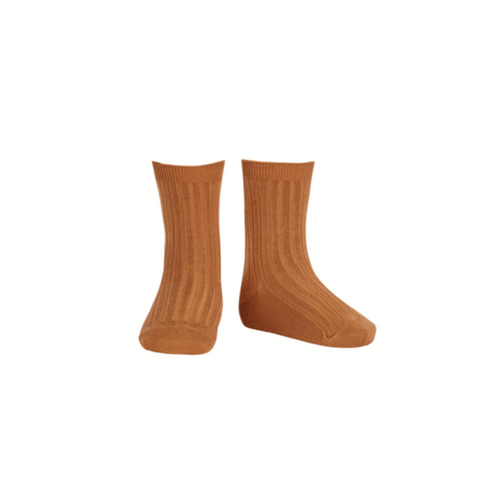 Condor Basic Rib Short Socks Cinnamon