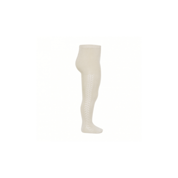 Condor Warm Cotton Tights With Side Openwork Linen