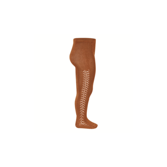 Condor Warm Cotton Tights With Side Openwork Oxide
