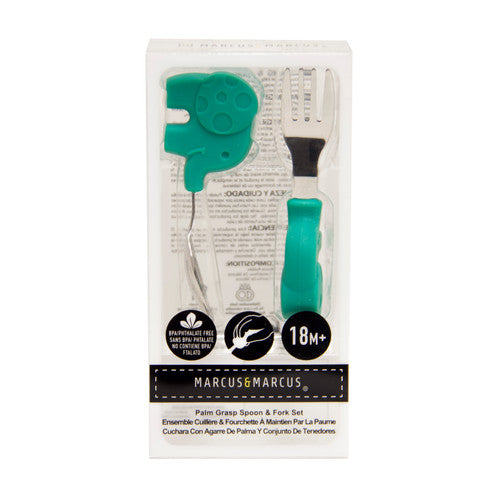 Palm Grasp Spoon & Fork Set - Ollie the Elephant