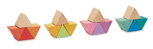 Construction - Triangular Prisms Natural and Coloured